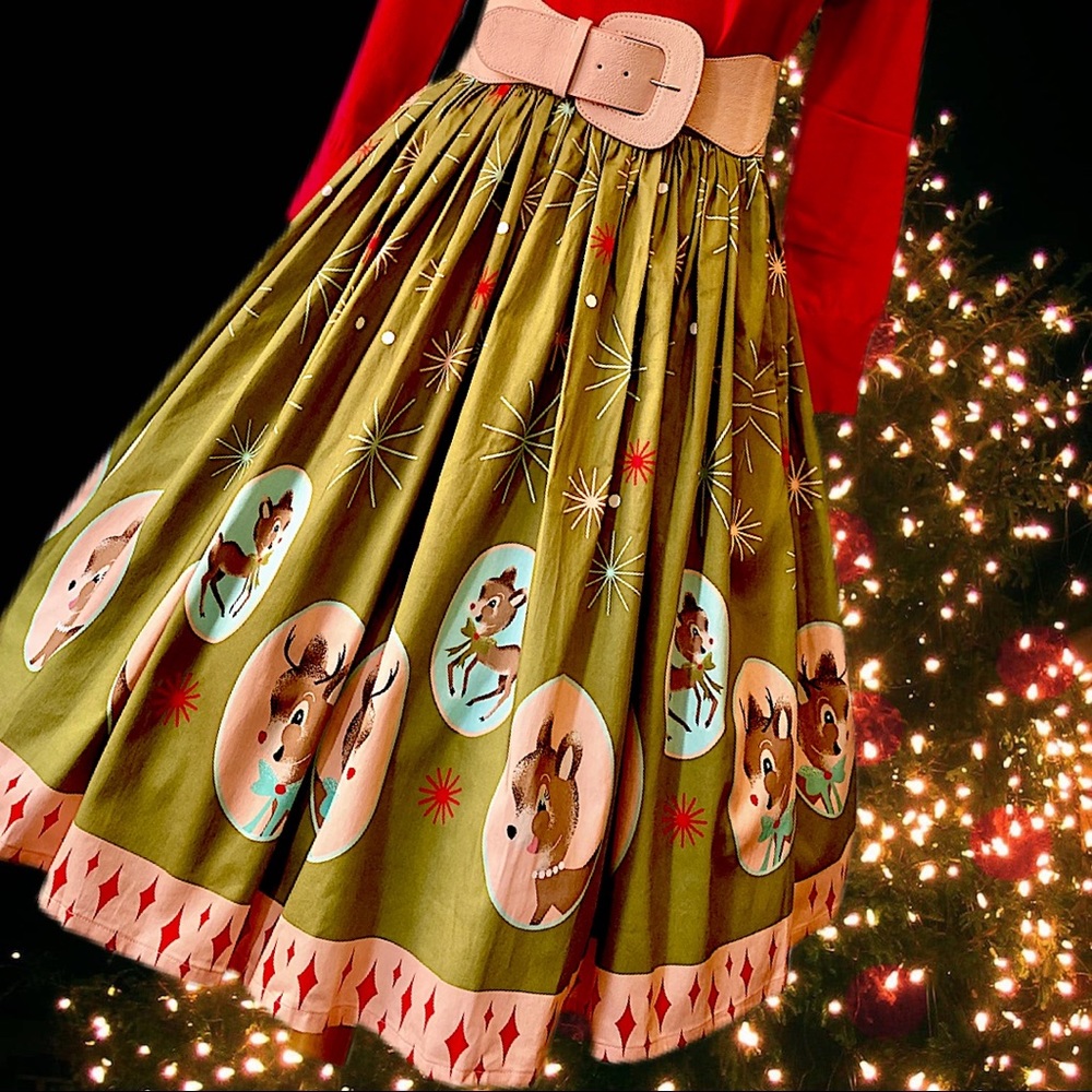 Dropped Price! Rudolph & Family Holiday Skirt - Picture 2 of 16